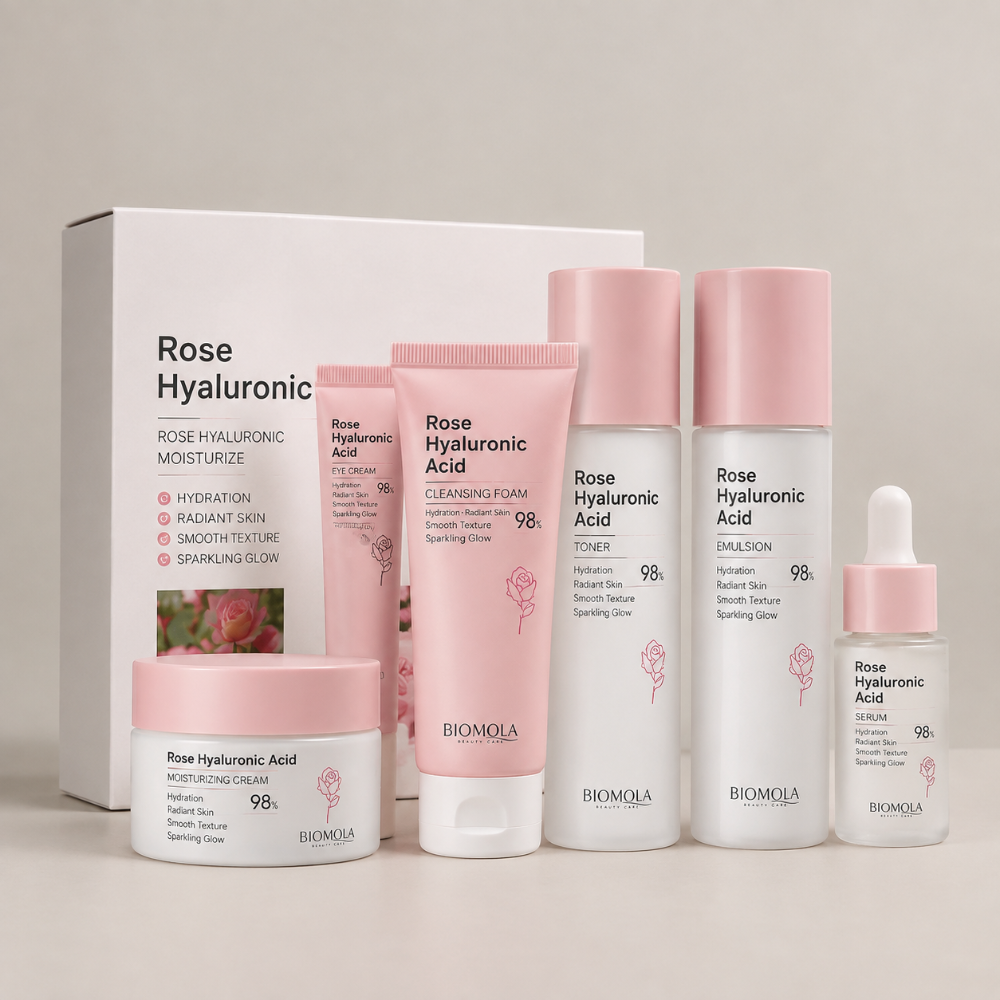 Rose Hyaluronic Acid Skincare Set (مجموعة الورد وحمض الهيالورونيك)