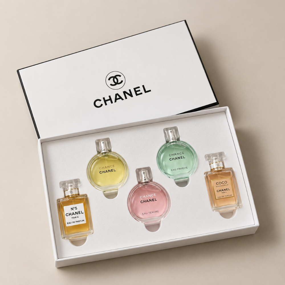 مجموعة عطور شانيل المصغّرة – Chanel Mini Perfume Set.