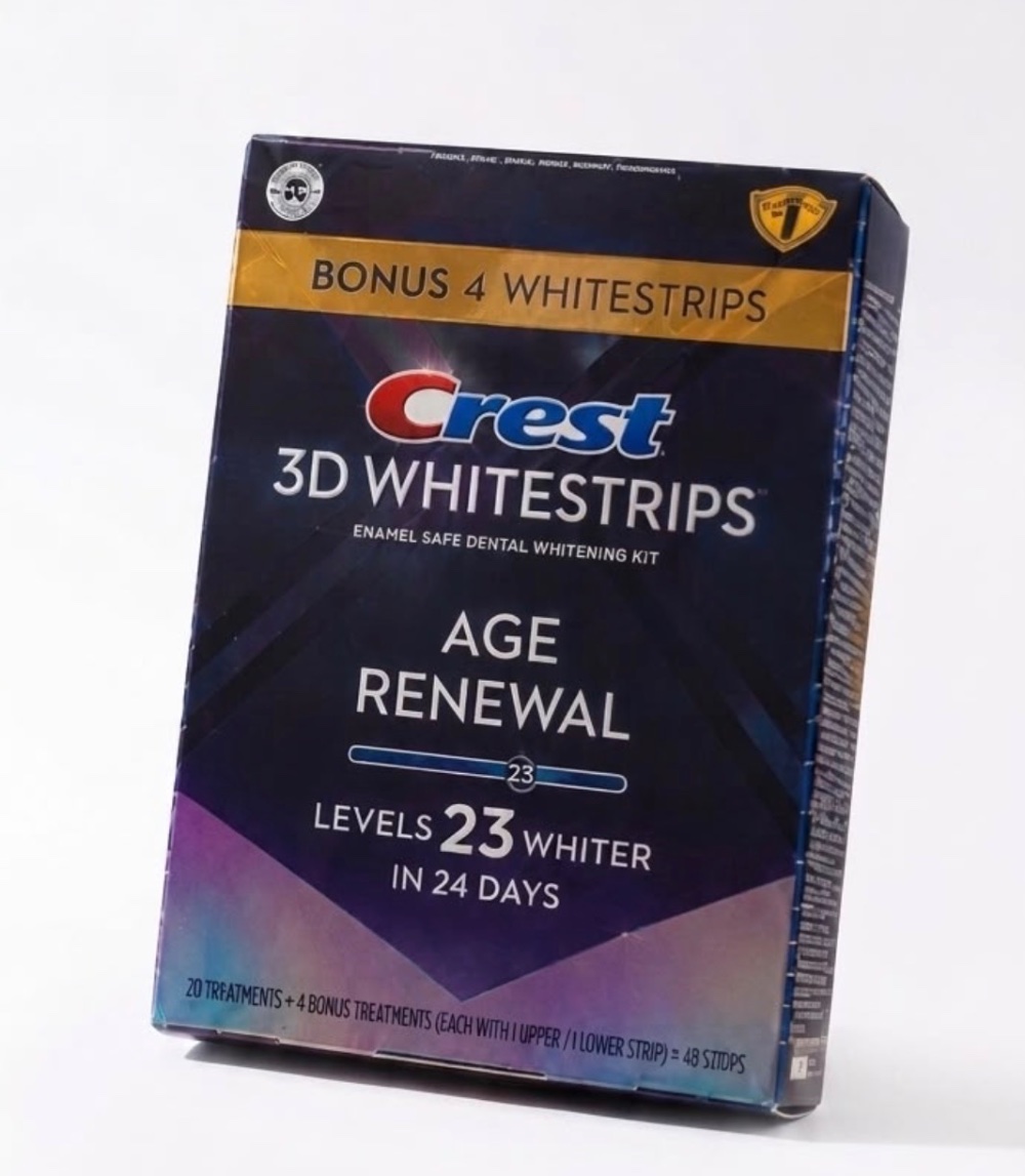 ظرف شرائط تبييض الأسنان كريست (Crest 3D Whitestrips - Age Renewal) 🦷