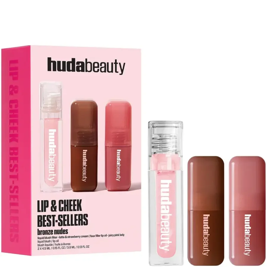 أصلي HU.B Lip & Cheek Bronze Nudes Best Sellers Kit