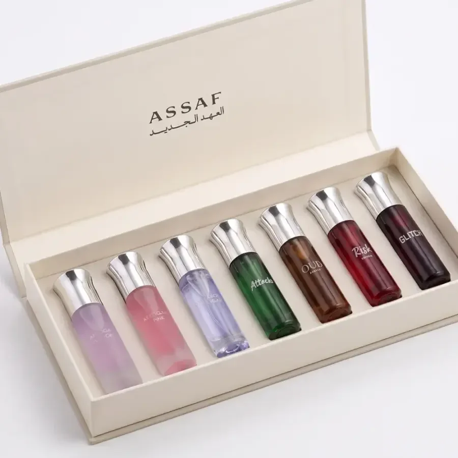 أصلي ASSAF ARROGATE NEW CHAPTER SET 7PCS * 25ML ASSAF صندوق الاستكشاف