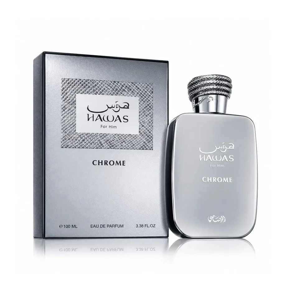 Hawas Chrome Rasasi هوس كروم من الرصاصي (100ml رجالي