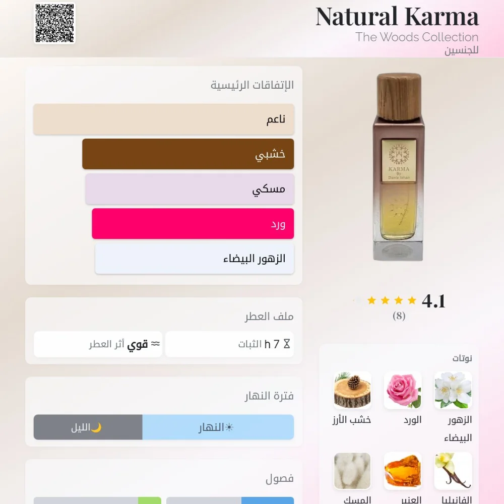 Natural Karma The Woods Collection عطر زهري - خشبي - مسك للجنسين