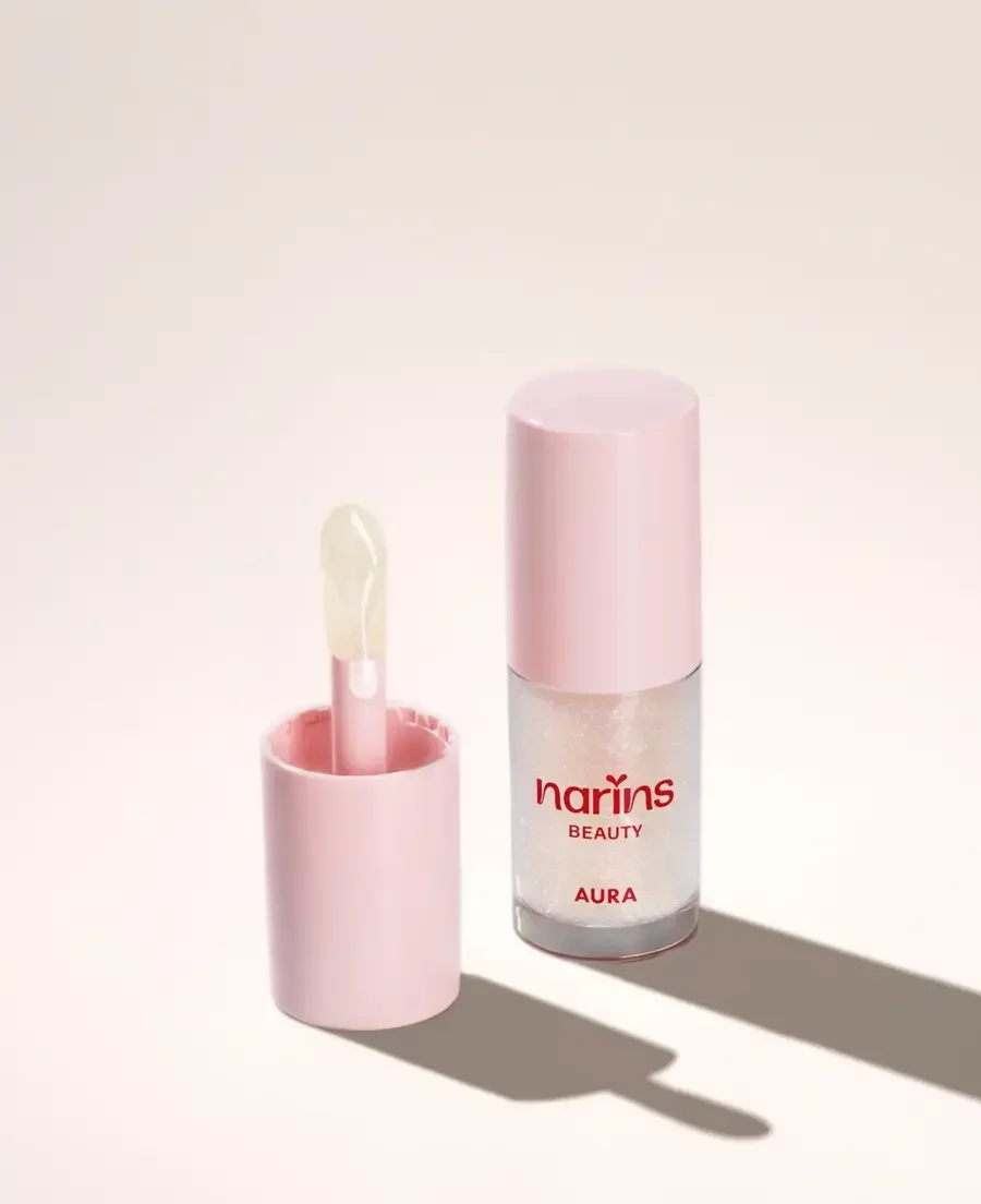 أصلي NARINS B. BUNBUN COOLING LIP GLOSS DIAMOND Aura Gloss – لمعة زجاجية وشفايف بمظهر ممتلئ ومرطّب ✨