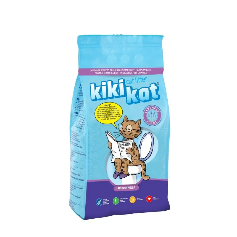 Kiki kat cat litter رمل قطط 20 لتر برائحة  اللافندر