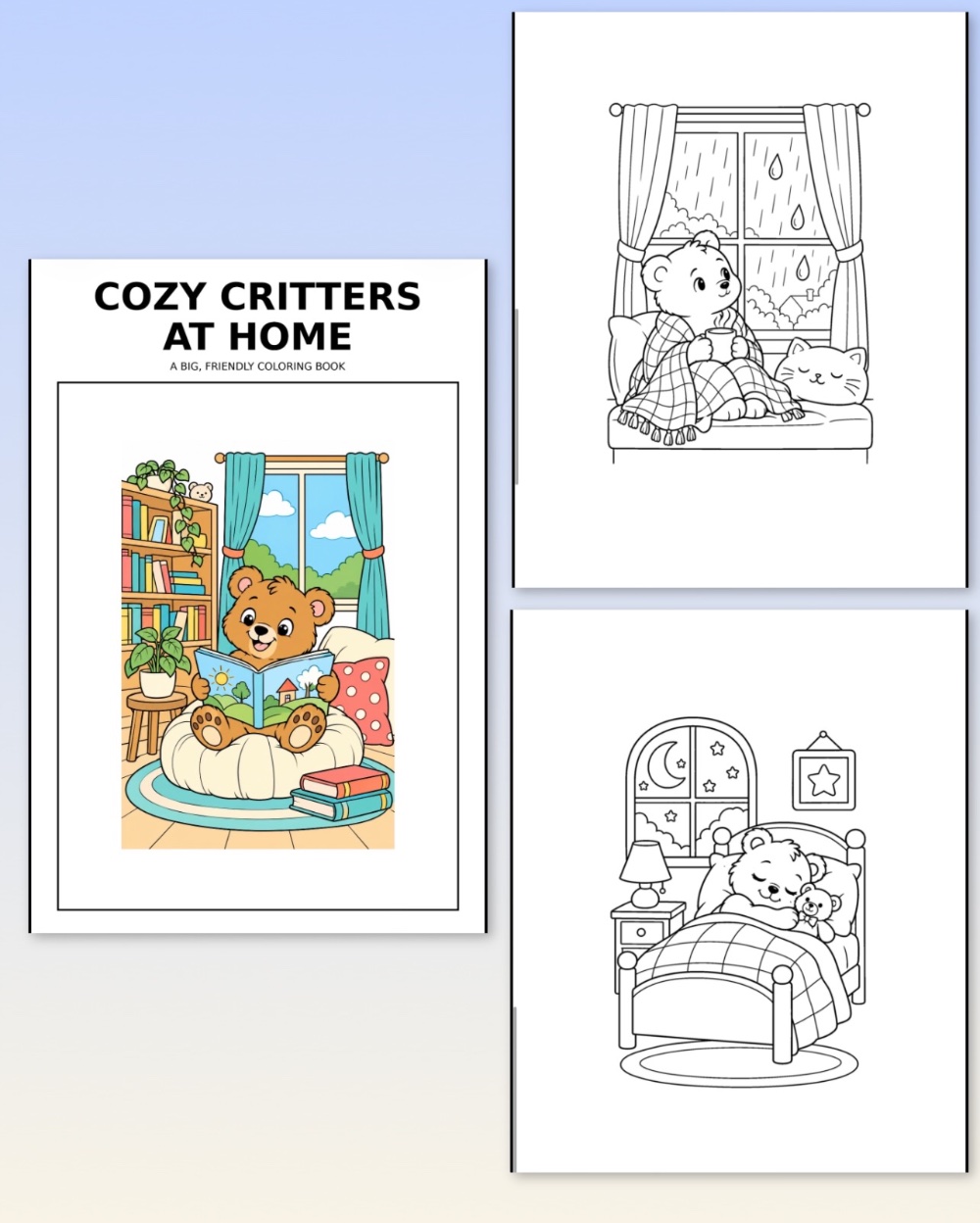 كتاب التلوين _ COZY CRITTERS AT HOME