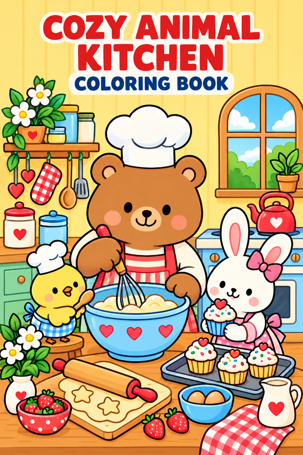كتاب التلوين _ COZY ANIMAL KITCHEN