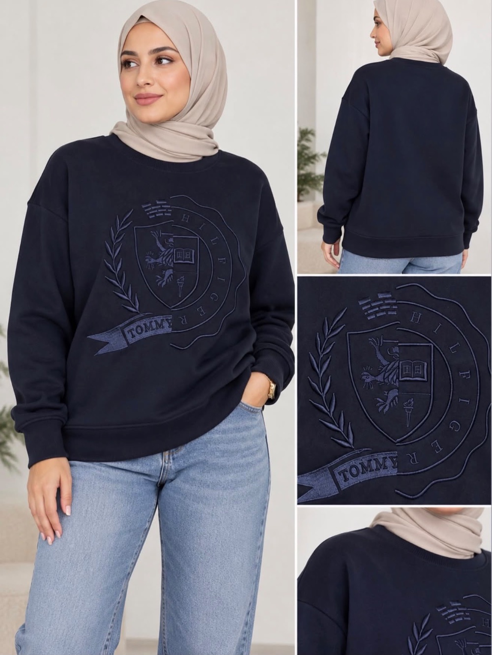 بلوزة كحلي tommy hilfiger