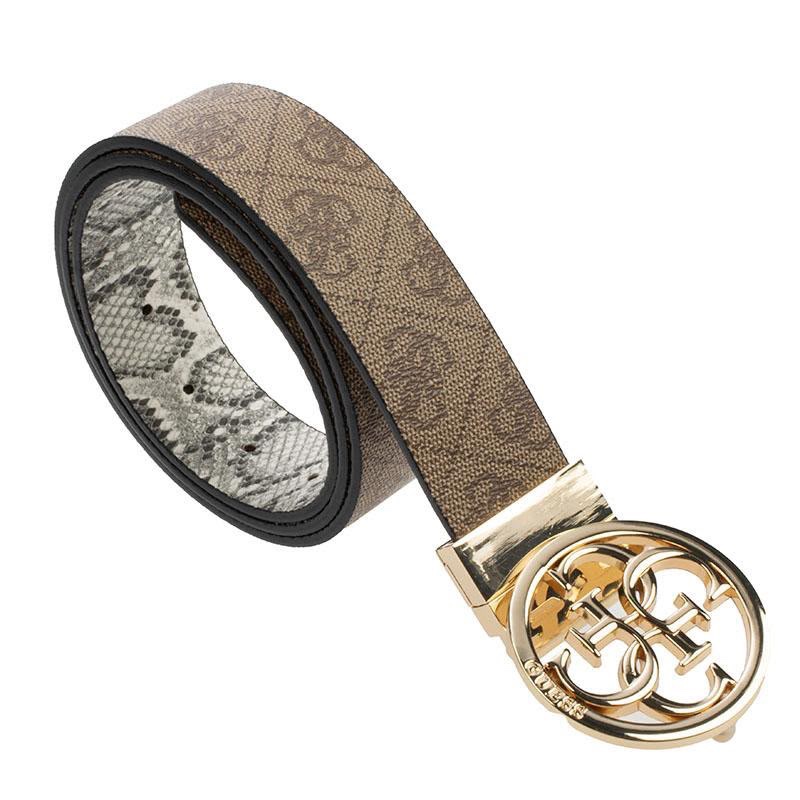 GUESS Belt  وجهين بنقشة جلد الثعبان و لوغو