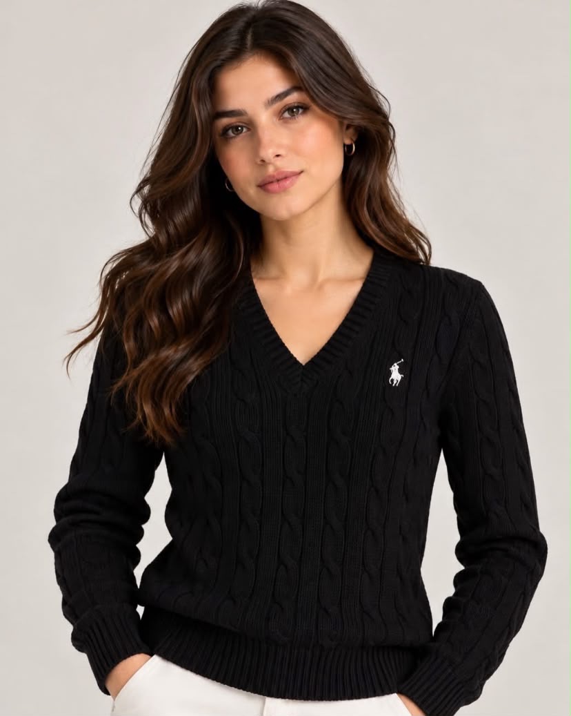 بلوزة قبة ٧ اسود polo ralph lauren