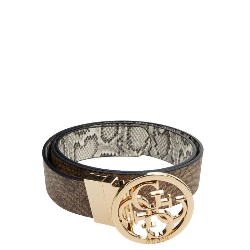 GUESS Belt  وجهين بنقشة جلد الثعبان و لوغو