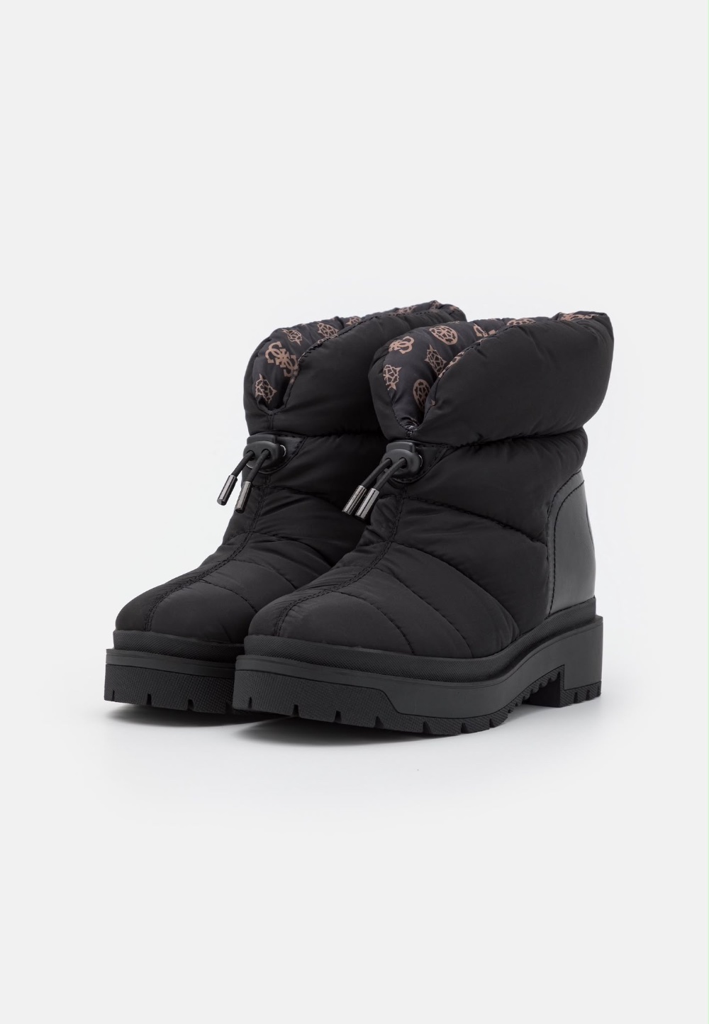 حذاء guess اسود شتوي قبة طويلة