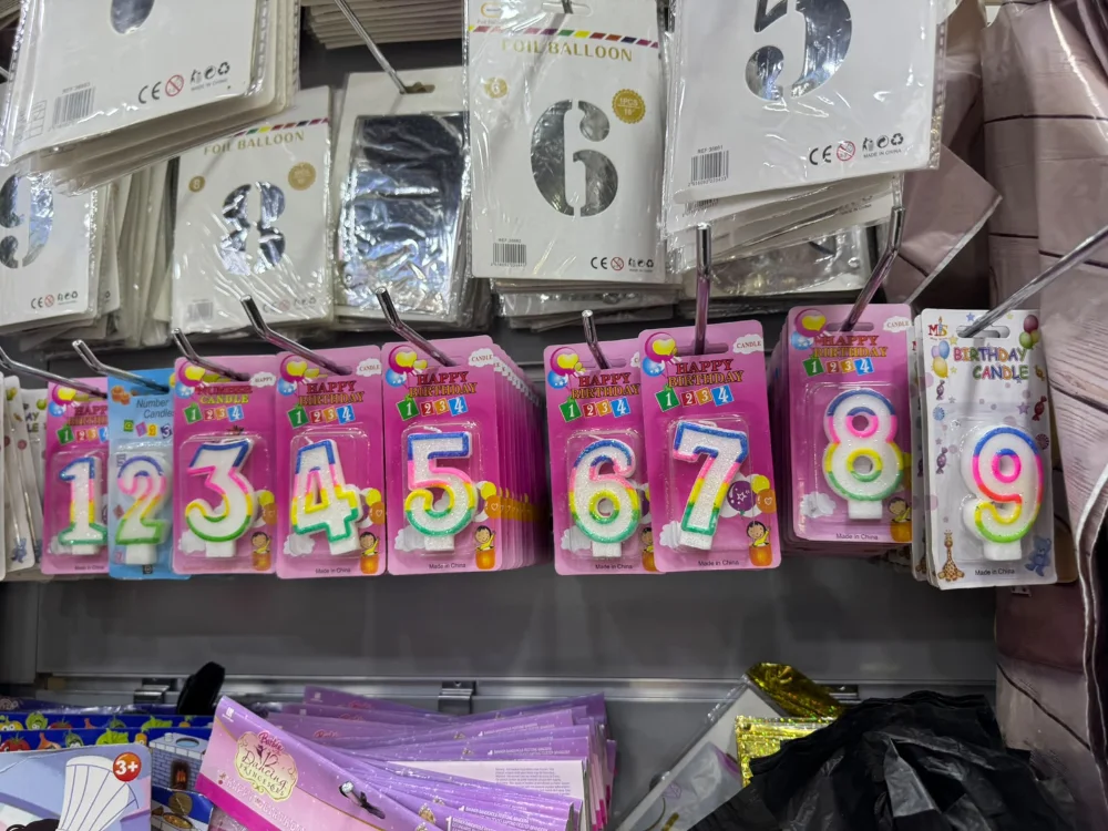 شمع اعياد ميلاد ارقام
